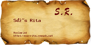 Sós Rita névjegykártya